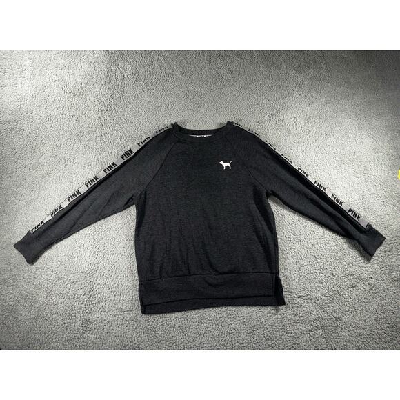 Victorias Secret Pink Sweatshirt Women XS Oversized‎ Graphic Fleece Rainbow Dog - Picture 2 of 8